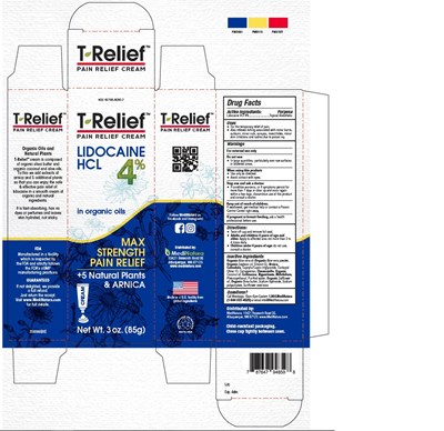 Front Label (T Relief Lidocaine HCl)